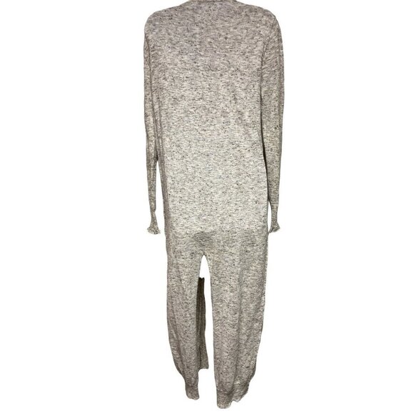 Zara Knit Heather Linen Blend Long Tail Open Cardigan Sweater Size Medium - Picture 4 of 10